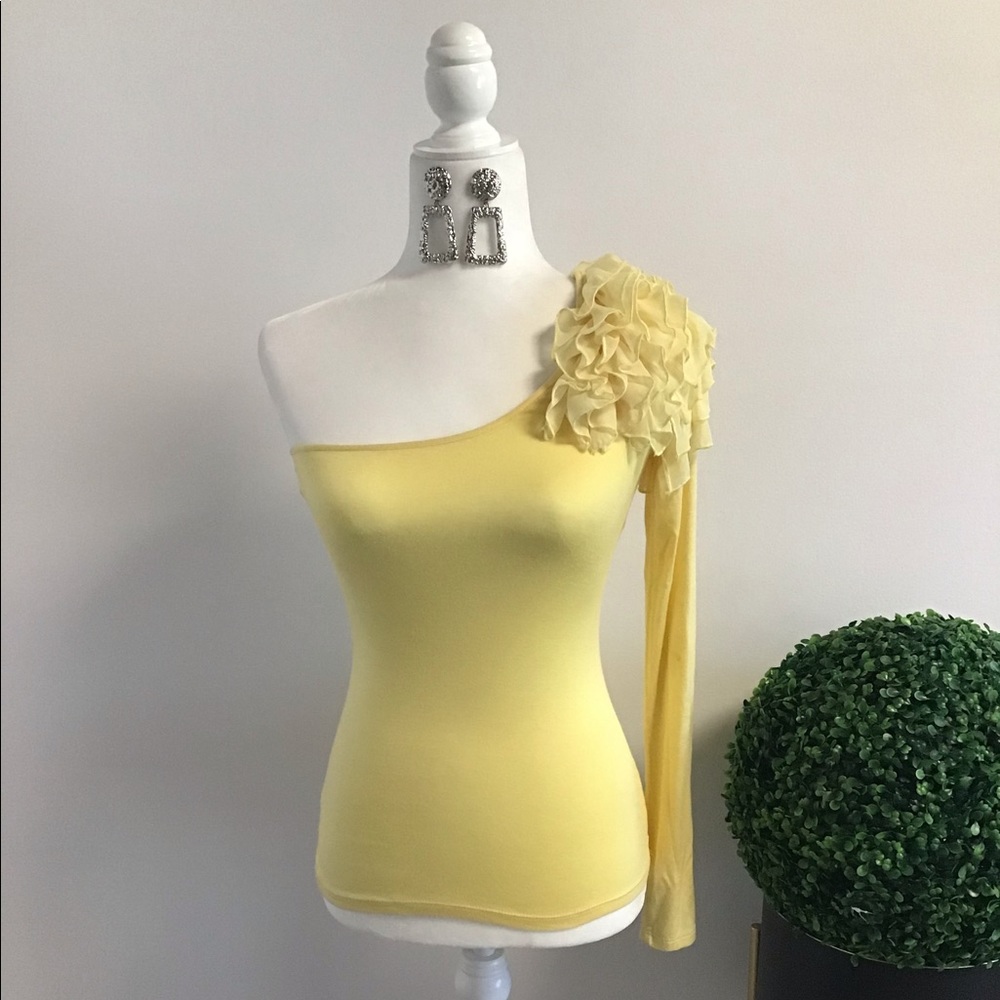Yellow One sleeve Top
